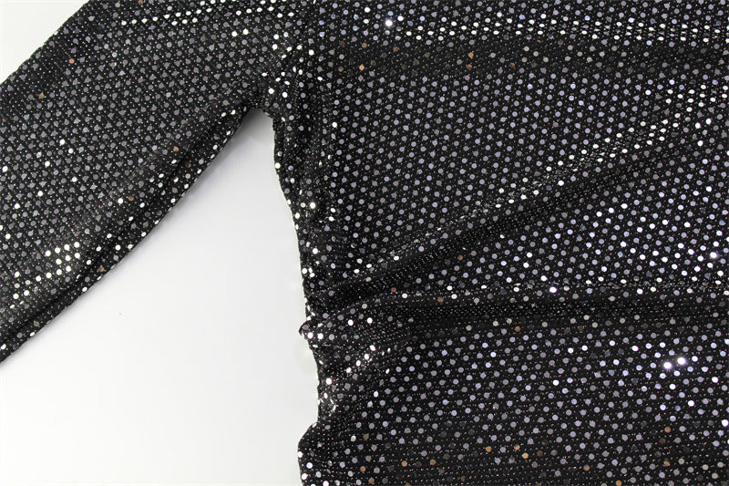 Sequin Long Sleeve Bodycon Dress