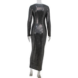 Sequin Long Sleeve Bodycon Dress