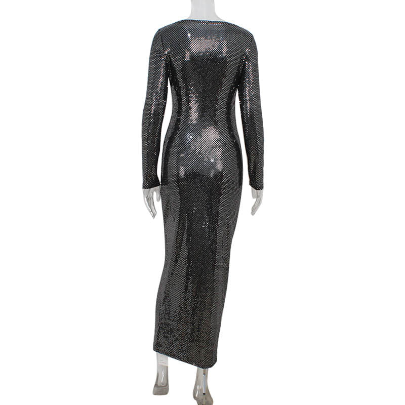 Sequin Long Sleeve Bodycon Dress