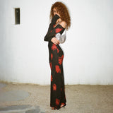 Elegant Black Floral Maxi Dress