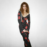 Elegant Black Floral Maxi Dress