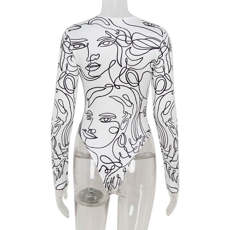 Artistic Long Sleeve Jumpsuit