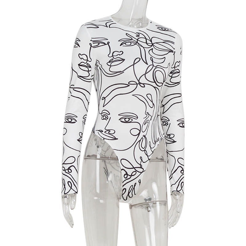 Artistic Long Sleeve Jumpsuit