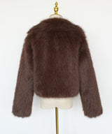 Luxurious Faux Fur Cropped Jacket