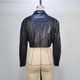 Stylish Faux Leather Casual Jacket