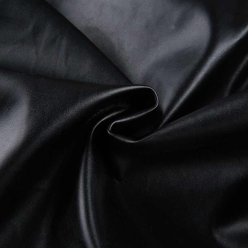 Stylish Faux Leather Casual Jacket