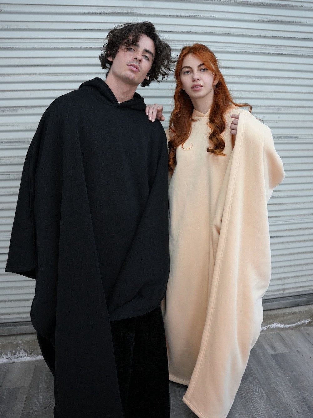Cozy Unisex Hooded Cape Coat