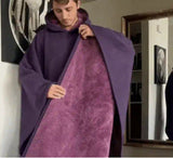 Cozy Unisex Hooded Cape Coat
