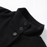 Classic Black Button-Up Coat