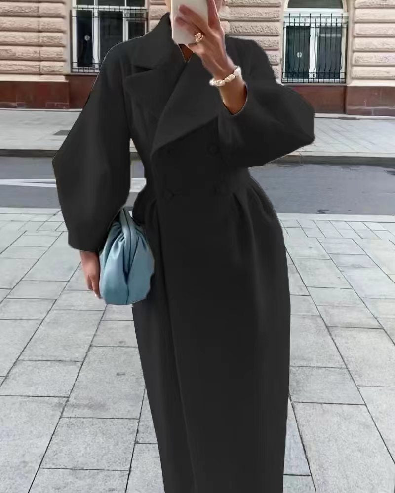 Trench Coat with High Slit