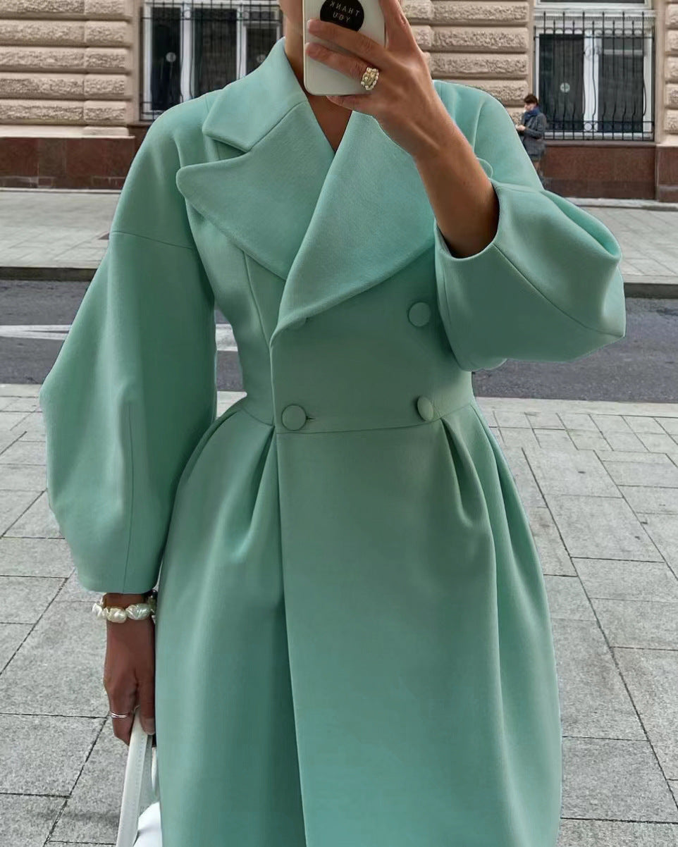 Trench Coat with High Slit