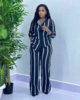 Stylish Striped Pajama Set