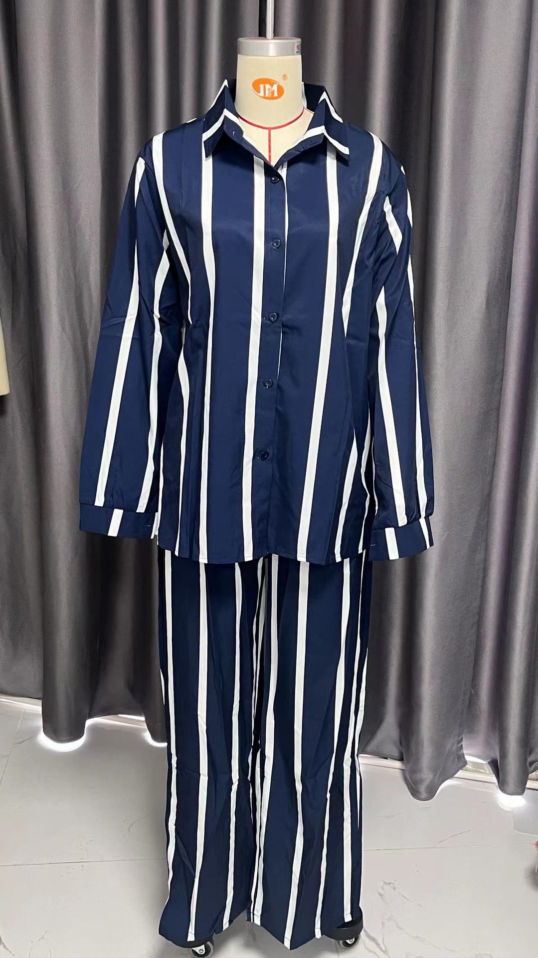Stylish Striped Pajama Set