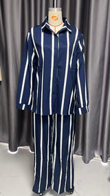 Stylish Striped Pajama Set