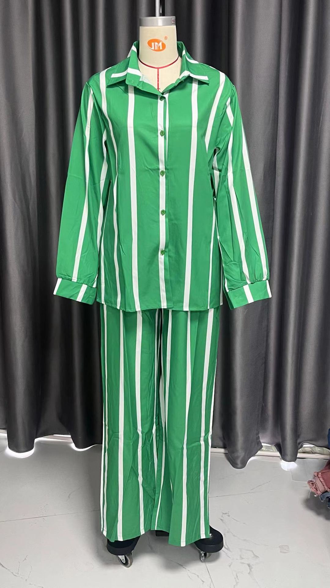 Stylish Striped Pajama Set