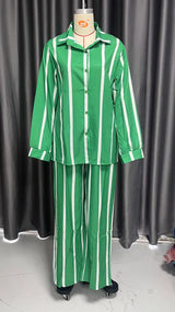 Stylish Striped Pajama Set
