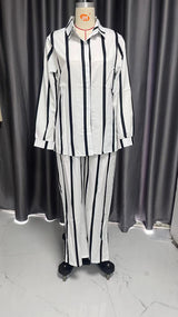 Stylish Striped Pajama Set