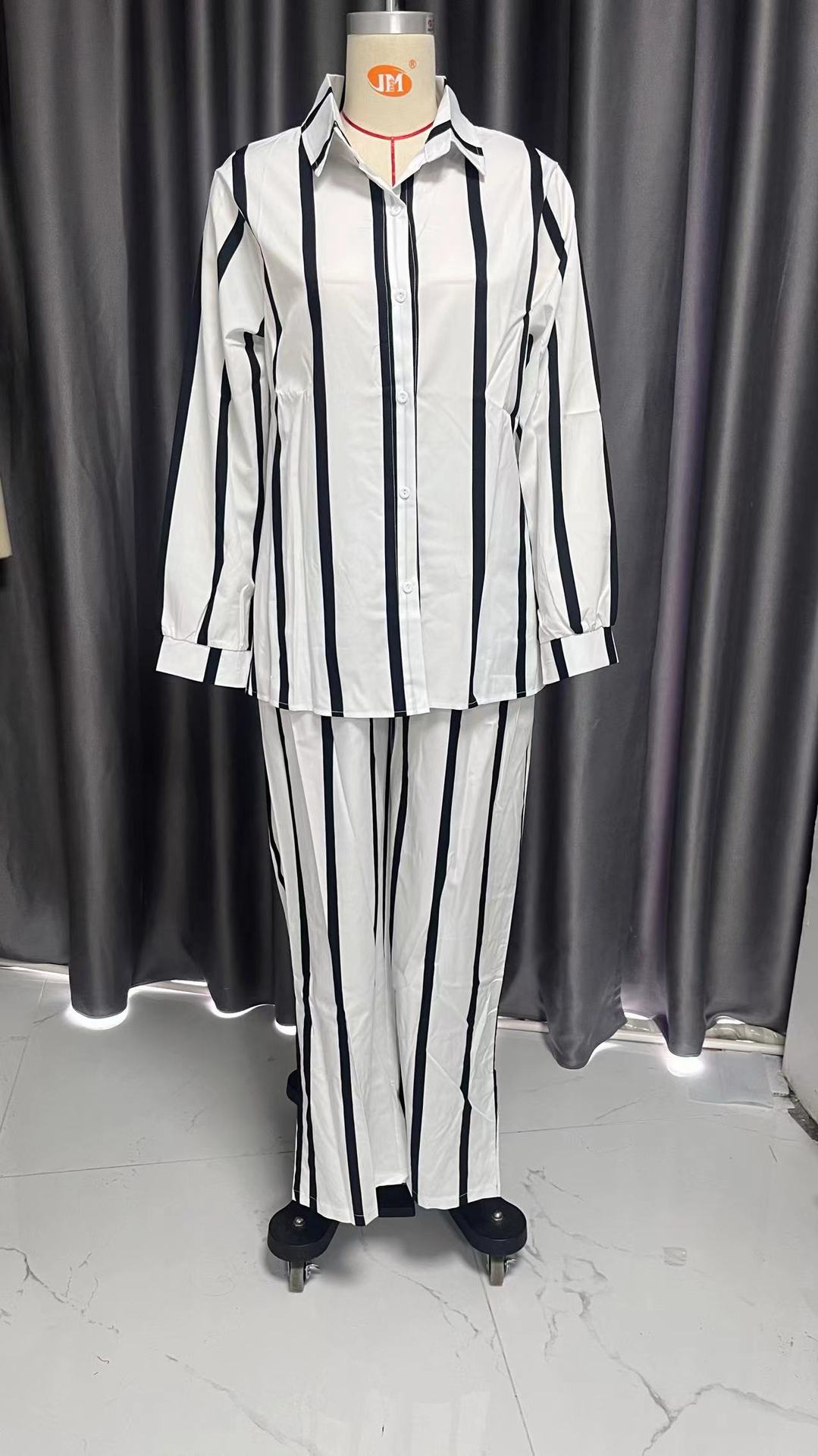 Stylish Striped Pajama Set