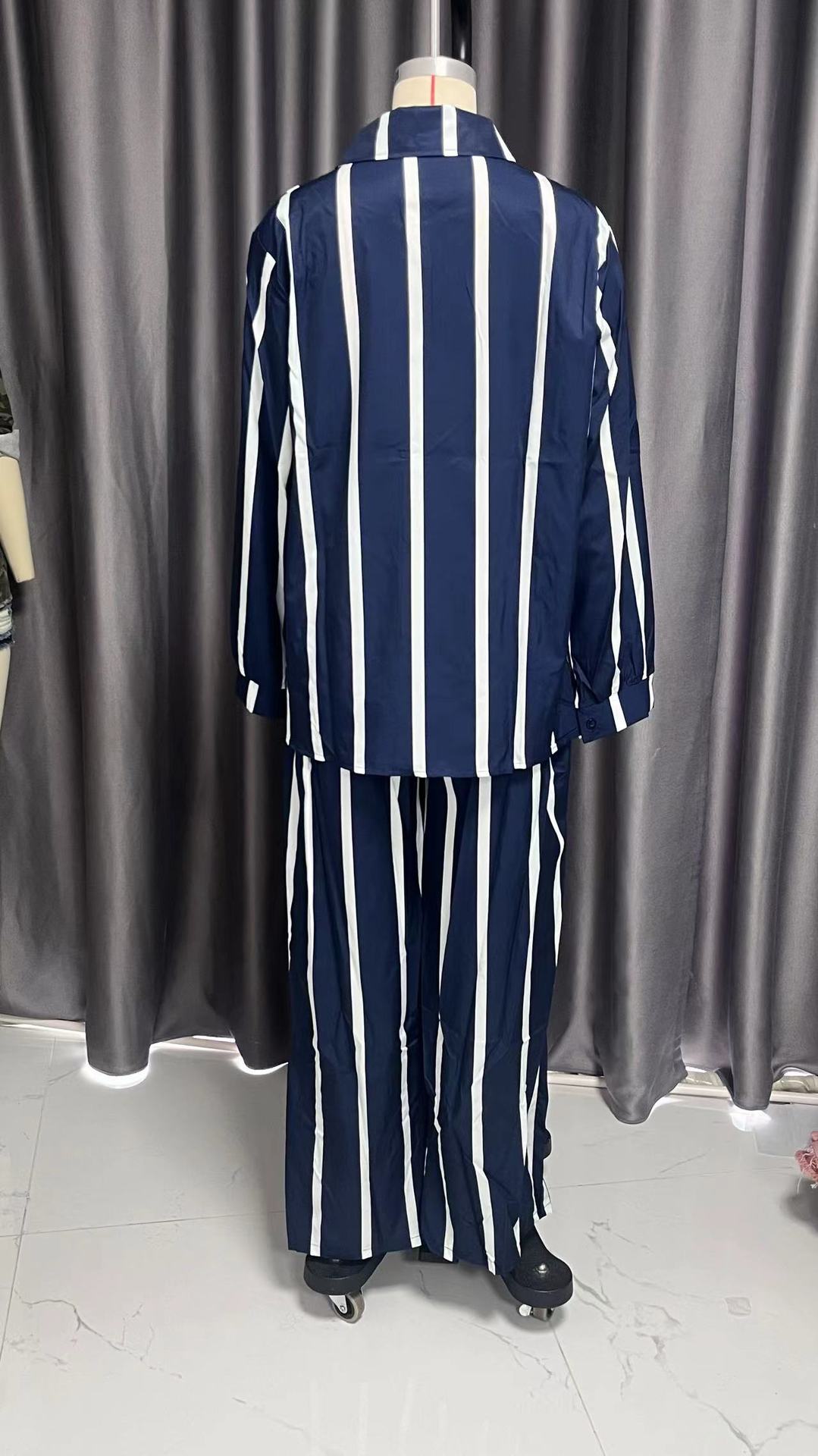 Stylish Striped Pajama Set