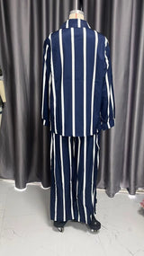 Stylish Striped Pajama Set