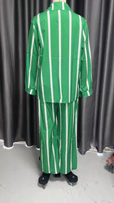 Stylish Striped Pajama Set
