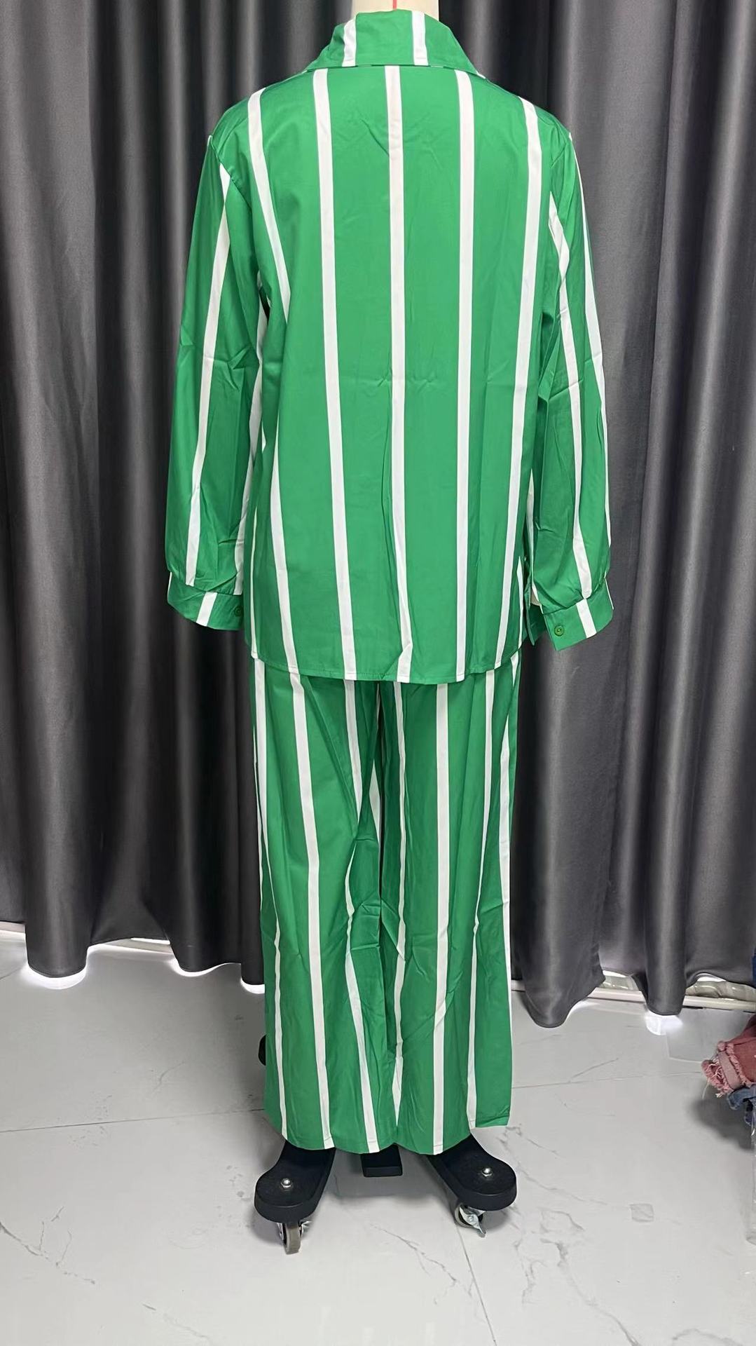 Stylish Striped Pajama Set