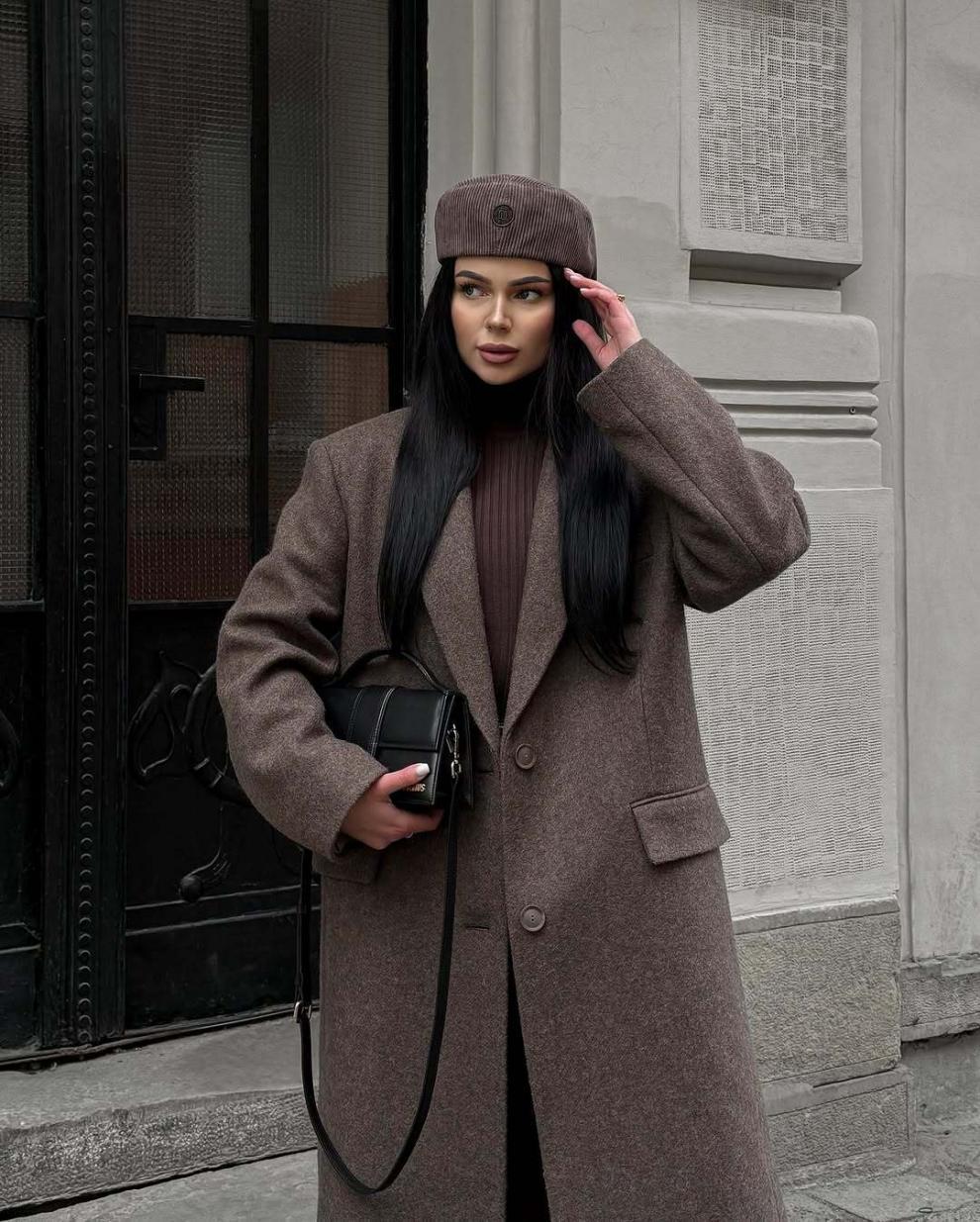 Elegant Brown Oversized Coat