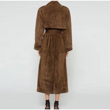 Classic Long Trench Coat with Belt