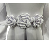 Long Dress with Floral Waist Detail