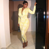 Checkered Jumpsuit with Deep V Neck