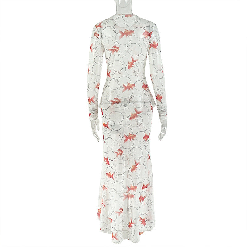 Elegant Floral Ruffle Dress