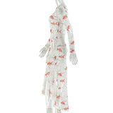 Elegant Floral Ruffle Dress