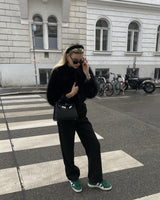 Chic Faux Fur Cropped Jacket