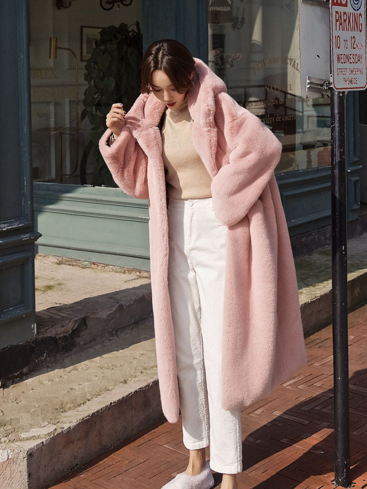 Cozy Luxe Faux Fur Long Coat