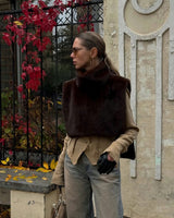 Luxurious Brown Fur Wrap