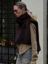 Luxurious Brown Fur Wrap