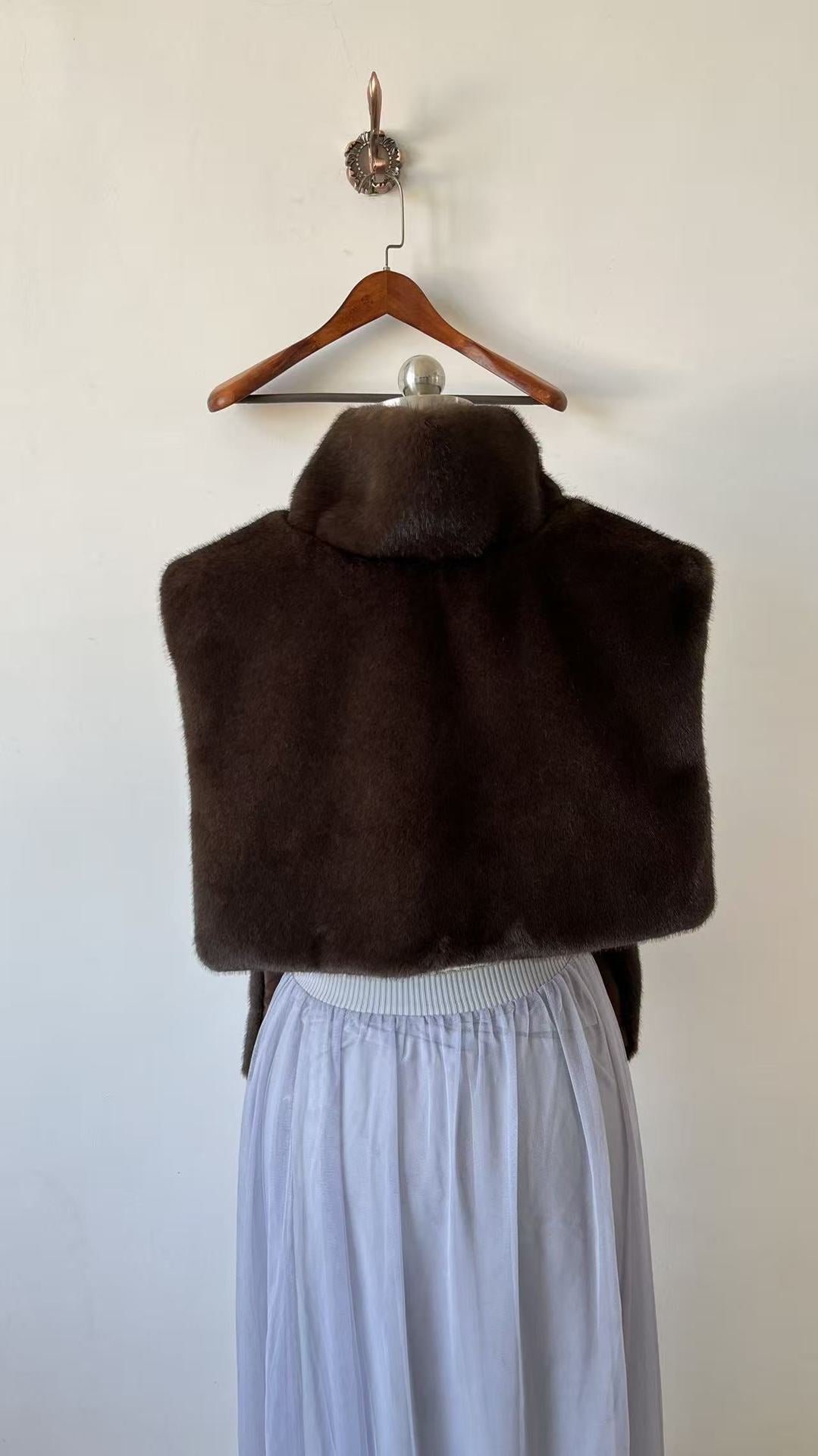 Luxurious Brown Fur Wrap