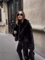 Elegant Black Fur Jacket