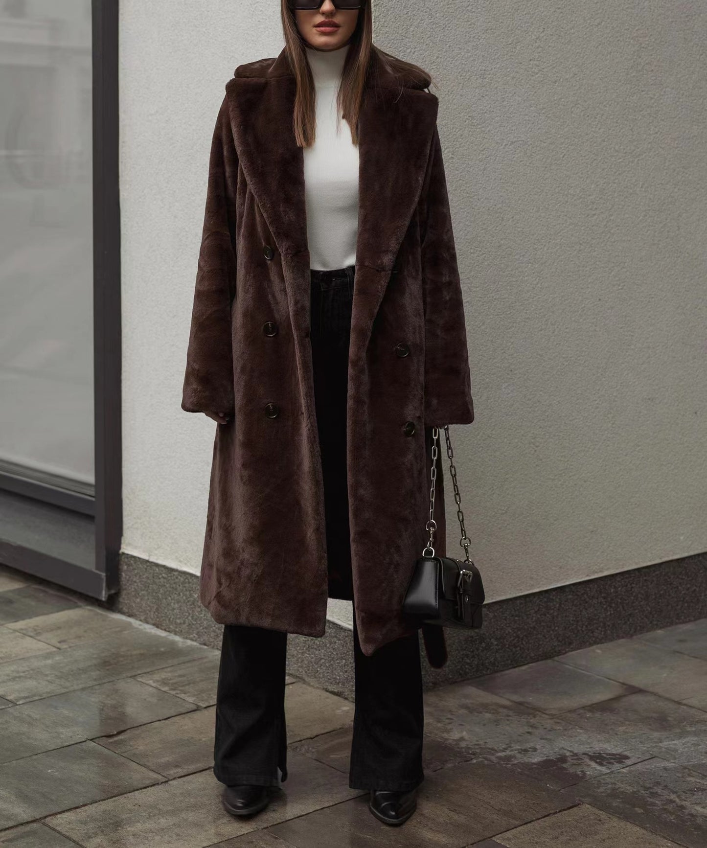 Elegant Belted Long Coat