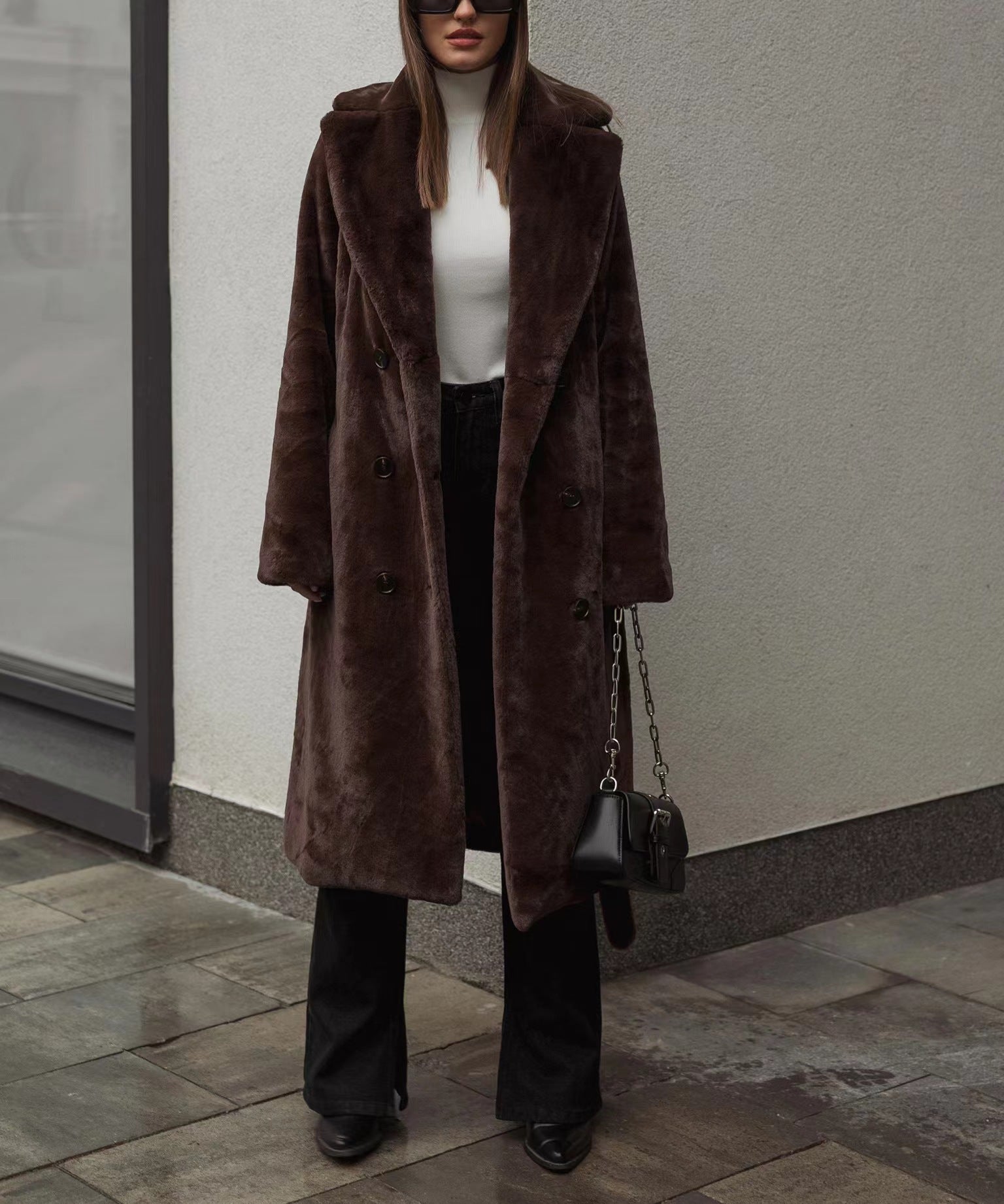 Elegant Belted Long Coat