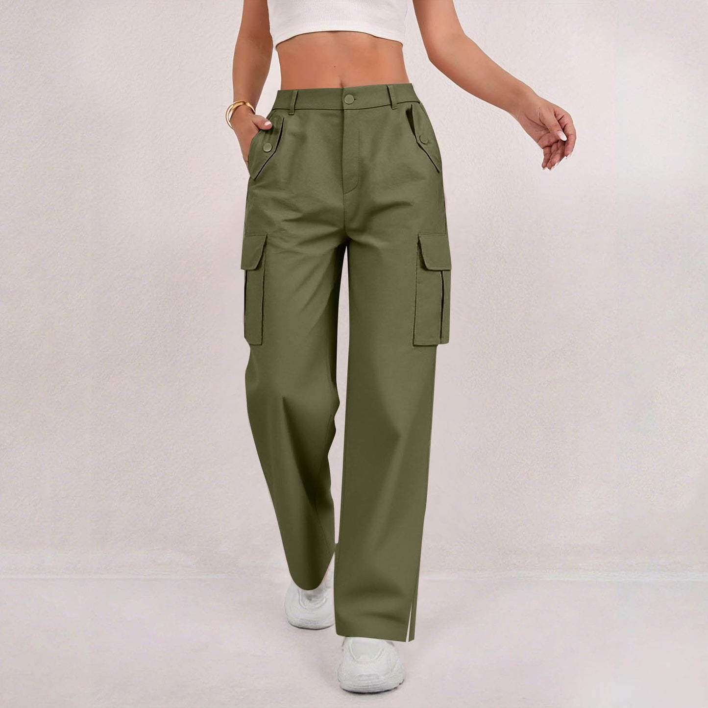 Cargo Wide-Leg Pants