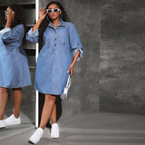 Casual Denim Shirt Dress
