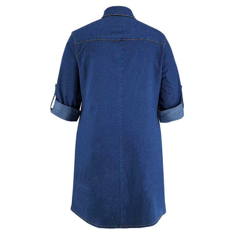 Casual Denim Shirt Dress