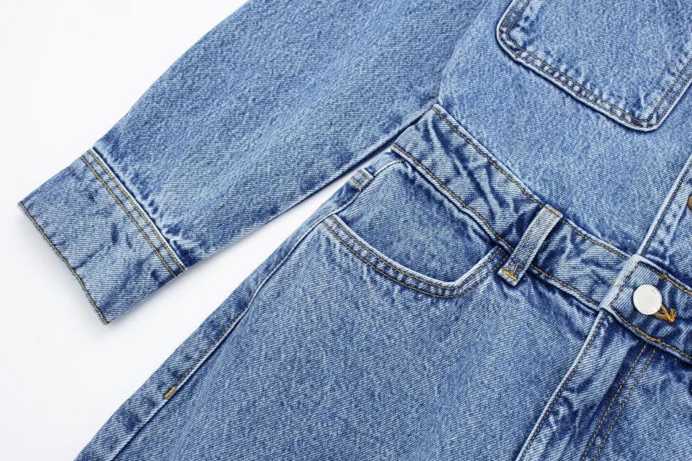 Classic Light Wash Denim Jumpsuit