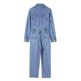Classic Light Wash Denim Jumpsuit