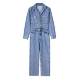 Classic Light Wash Denim Jumpsuit