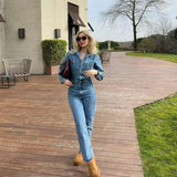 Classic Light Wash Denim Jumpsuit