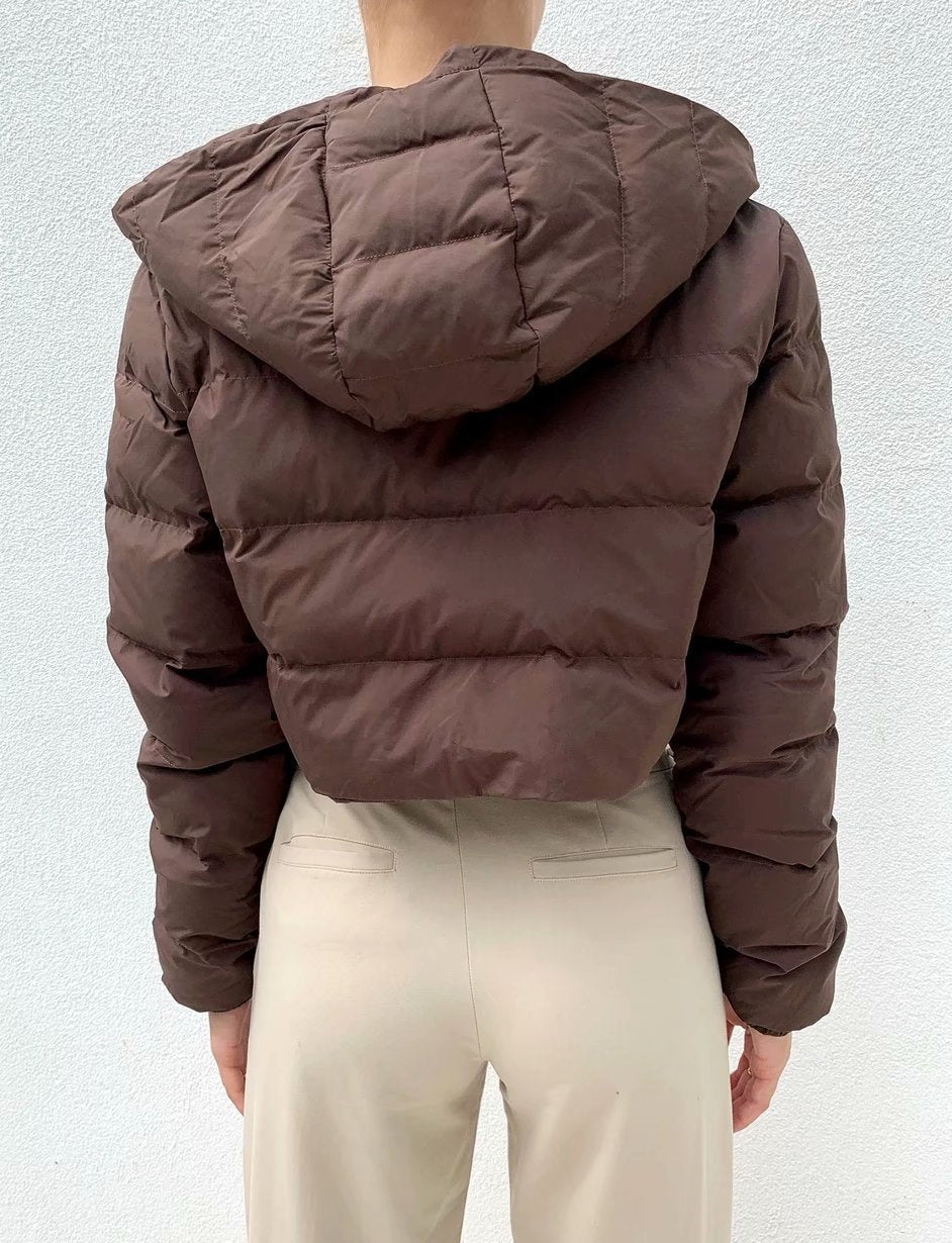 Stylish Puffer Jacket with Hood