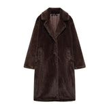Luxurious Long Faux Fur Coat