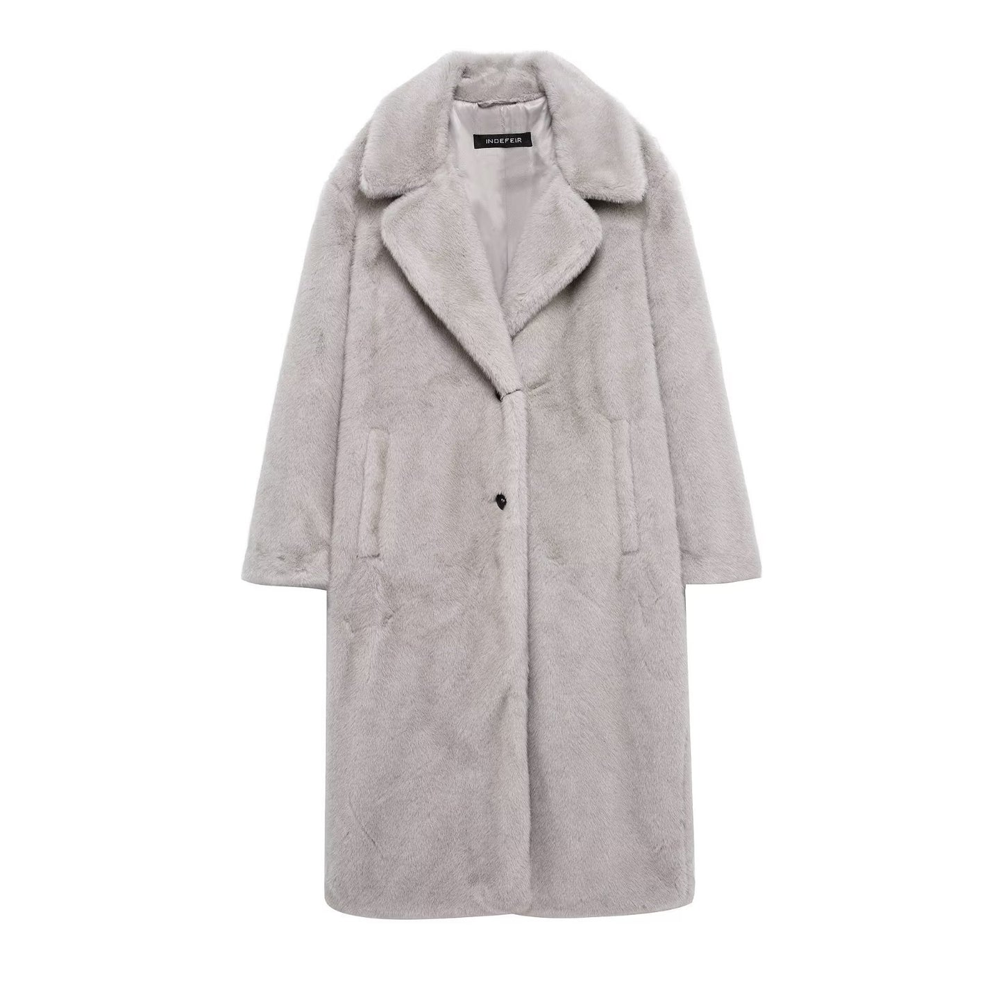 Luxurious Long Faux Fur Coat